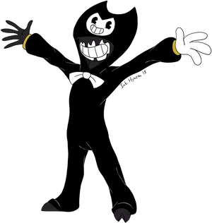 Bendy Cartoon Character Pose2018 PNG Image