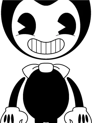 Bendy Cartoon Character Smile PNG Image