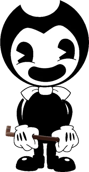 Bendy Cartoon Character Smile PNG Image