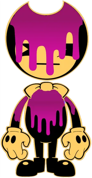 Bendy Cartoon Dripping Ink PNG Image