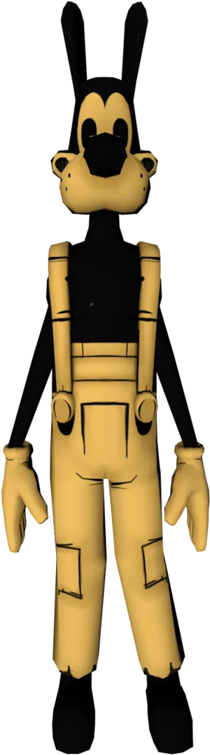 Bendy Character Model Standing PNG Image