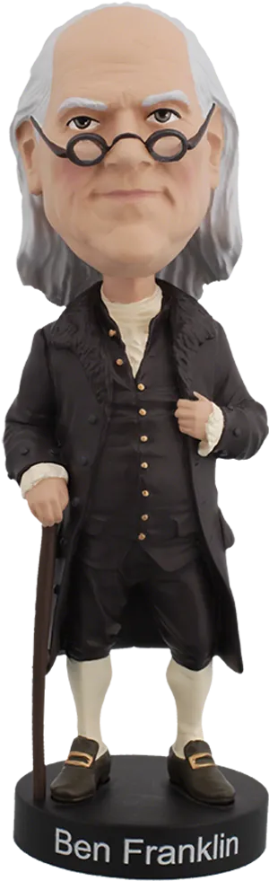 Benjamin Franklin Bobblehead Figurine PNG Image