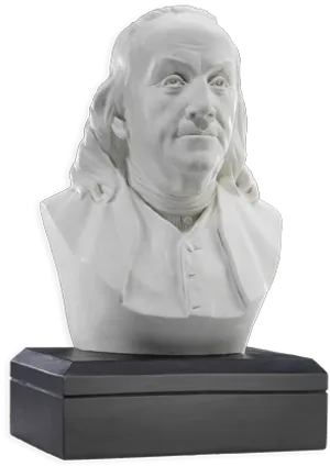 Benjamin Franklin Bust Sculpture PNG Image