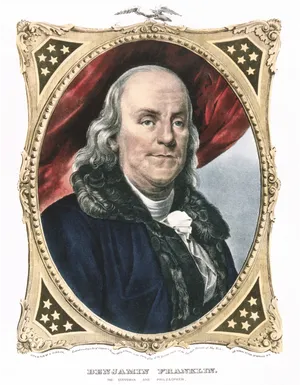 Benjamin Franklin Portrait PNG Image