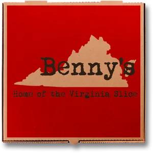 Bennys Virginia Slice Pizza Box PNG Image