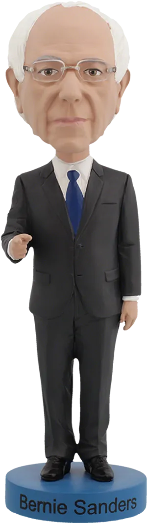 Bernie Sanders Caricature Figurine PNG Image