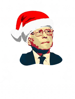 Bernie Sanders Christmas Sweater Design PNG Image