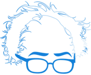 Bernie Sanders Iconic Hairand Glasses PNG Image