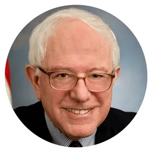 Bernie Sanders Portrait PNG Image