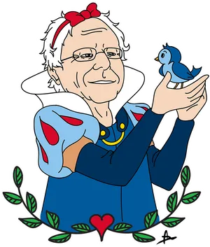 Bernie Sanders Snow White Parody PNG Image