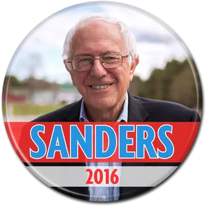 Bernie Sanders2016 Campaign Button PNG Image