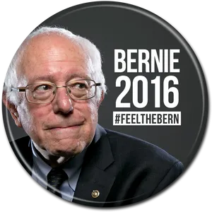 Bernie Sanders2016 Campaign Button PNG Image