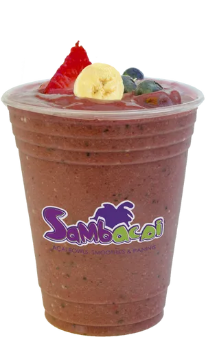 Berry Banana Smoothie Cup PNG Image