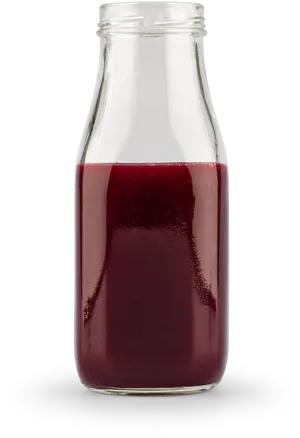 Berry Smoothiein Glass Bottle PNG Image