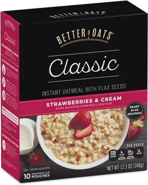 Better Oats Strawberries Cream Instant Oatmeal PNG