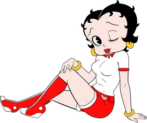 Betty Boop Classic Pose PNG Image