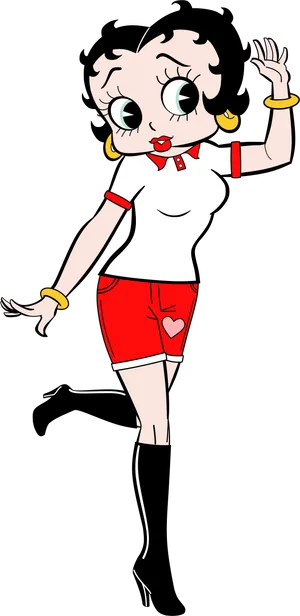 Betty Boop Classic Pose PNG Image