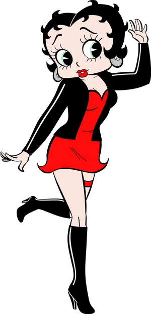 Betty Boop Classic Pose PNG Image