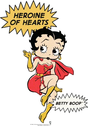 Betty Boop Heroineof Hearts Poster PNG Image