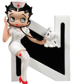 Betty Boop Nurse Figurine PNG Image