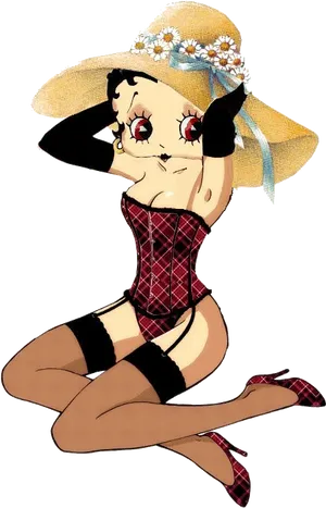 Betty Boop Summer Outfit PNG Image