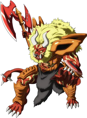 Beyblade Animated Beast Warrior PNG Image