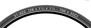 Bicycle Tire Sizing Details PNG Image