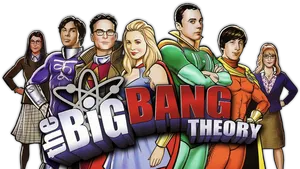 Big Bang Theory Cast Cartoon PNG Image