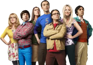 Big Bang Theory Cast Pose PNG Image