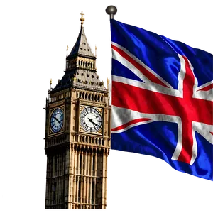 Big Ben And Uk Flag Png Oyu93 PNG Image