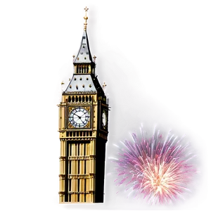 Big Ben New Year Fireworks Png 4 PNG Image