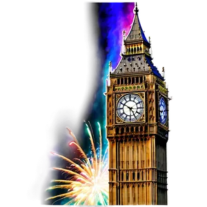 Big Ben New Year Fireworks Png 48 PNG Image