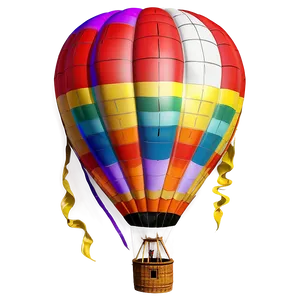 Big Colorful Hot Air Balloon Png Acx3 PNG Image