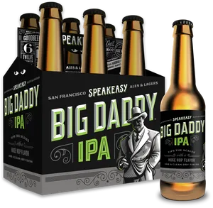 Big Daddy I P A Beer Packand Bottle PNG Image