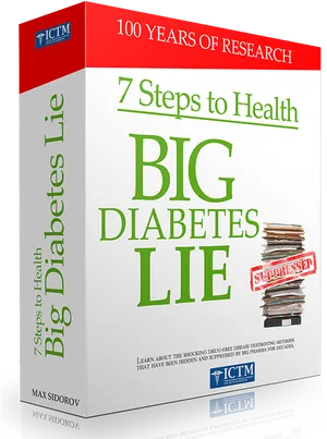 Big Diabetes Lie Book Cover PNG Image