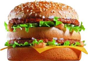 Big Mac Burger Closeup.png PNG Image