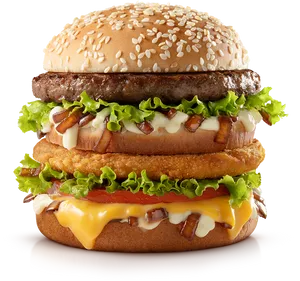 Big Mac Burger Closeup.png PNG Image