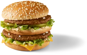 Big Mac Burger Isolated PNG Image