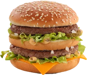 Big Mac Burger Isolated PNG Image