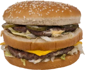 Big Mac Burger Isolated PNG Image