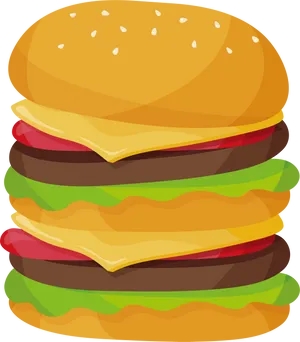 Big Mac Cartoon Illustration PNG Image