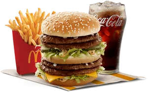 Big Mac Meal Combo PNG Image