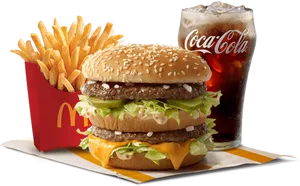 Big Mac Meal Combo PNG Image