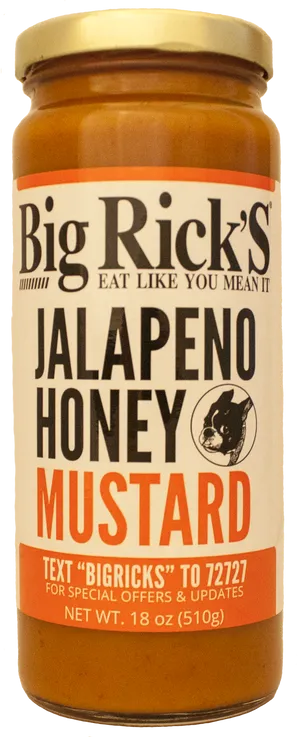 Big Ricks Jalapeno Honey Mustard Jar PNG Image