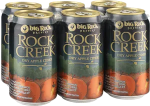 Big Rock Brewery Rock Creek Cider Cans PNG Image