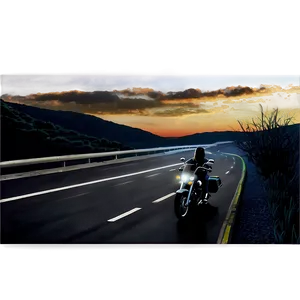 Biker Night Ride Scene Png Juu PNG Image