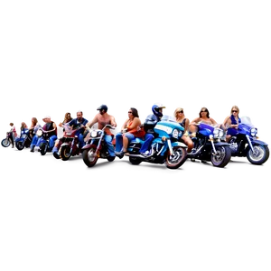 Biker Rally Crowd Png Pwb PNG Image