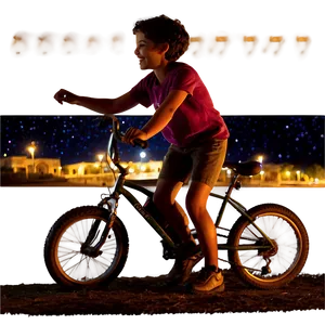 Biking Under The Stars Png 24 PNG Image