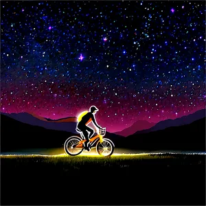 Biking Under The Stars Png Txo4 PNG Image