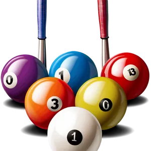 Billiard Balls Closeup Png Qeh PNG Image